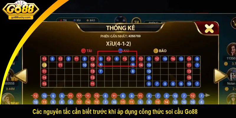Các nguyên tắc cần biết trước khi áp dụng công thức soi cầu Go88